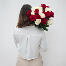 America's Birthday: Red & White Roses